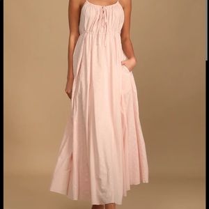 Lulu’s Light Pink Maxi Dress